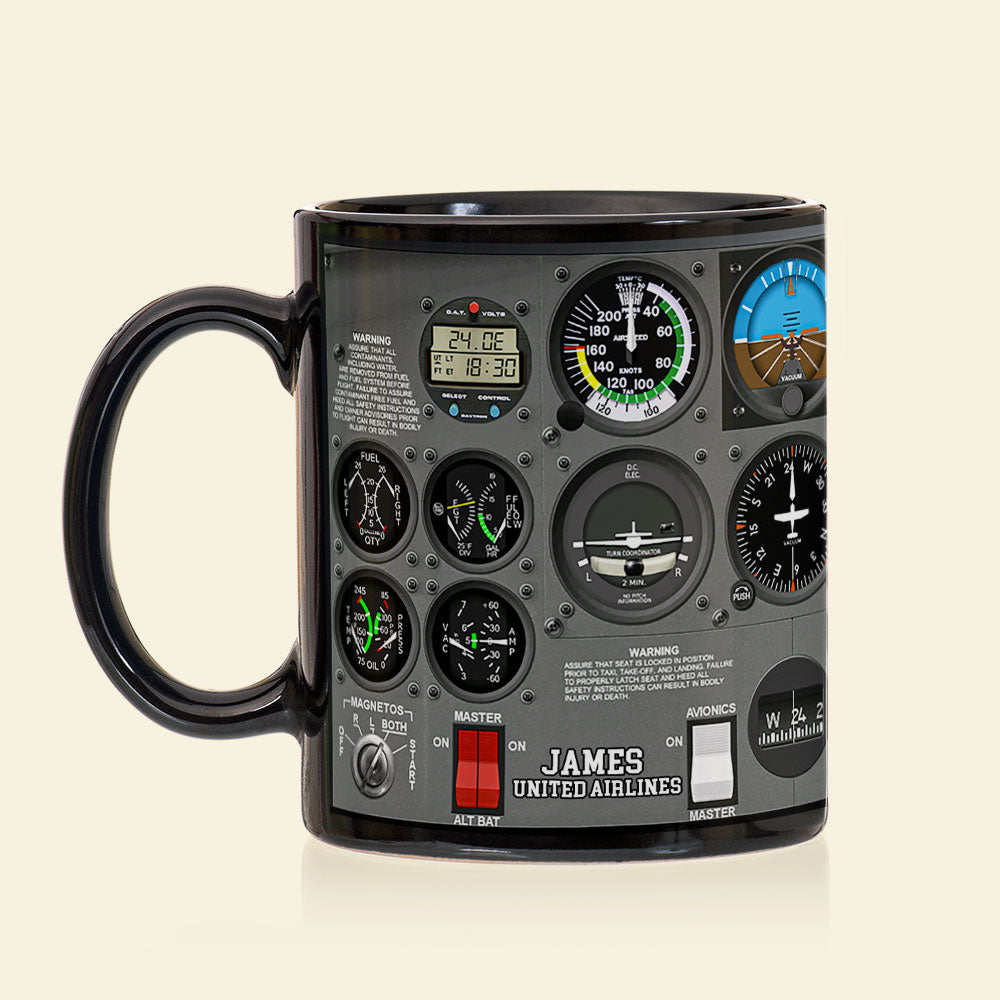 Personalized Aircraft Cockpit Mug, Gift For Airplane Lovers 2 (AP0402)
