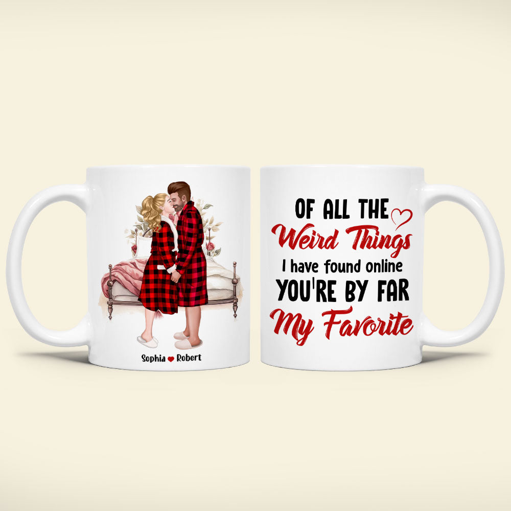 You're By Far My Favorite, Couple Gift, Personalized Mug, Kissing Couple Mug