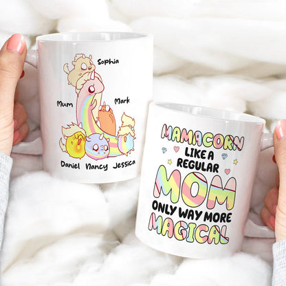 Mamacorn Like A Normal Mom Personalized White Mug, Gift For Mother