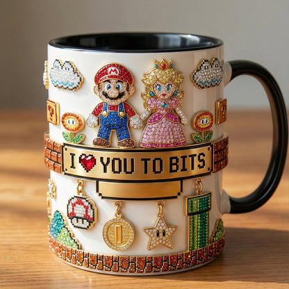 I Love You To Bits - Personalized Accent Mug - Gift For Couples, Movie Fans NL122