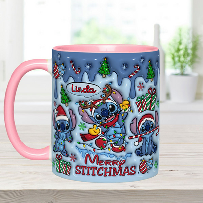 Sti Merry Stichmas- Personalized Accent Mug - Christmas Gift For Fan Movies HH01