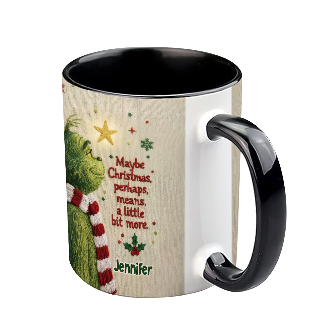 Maybe Christmas Means A Little Bit More - Personalized Accent Mug - Christmas Gift For Movie Fans NL122