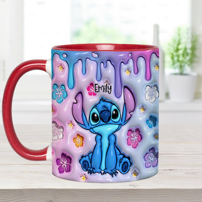 Sti Ohana Means Family - Personalized 3D Effect Accent Mug NL122