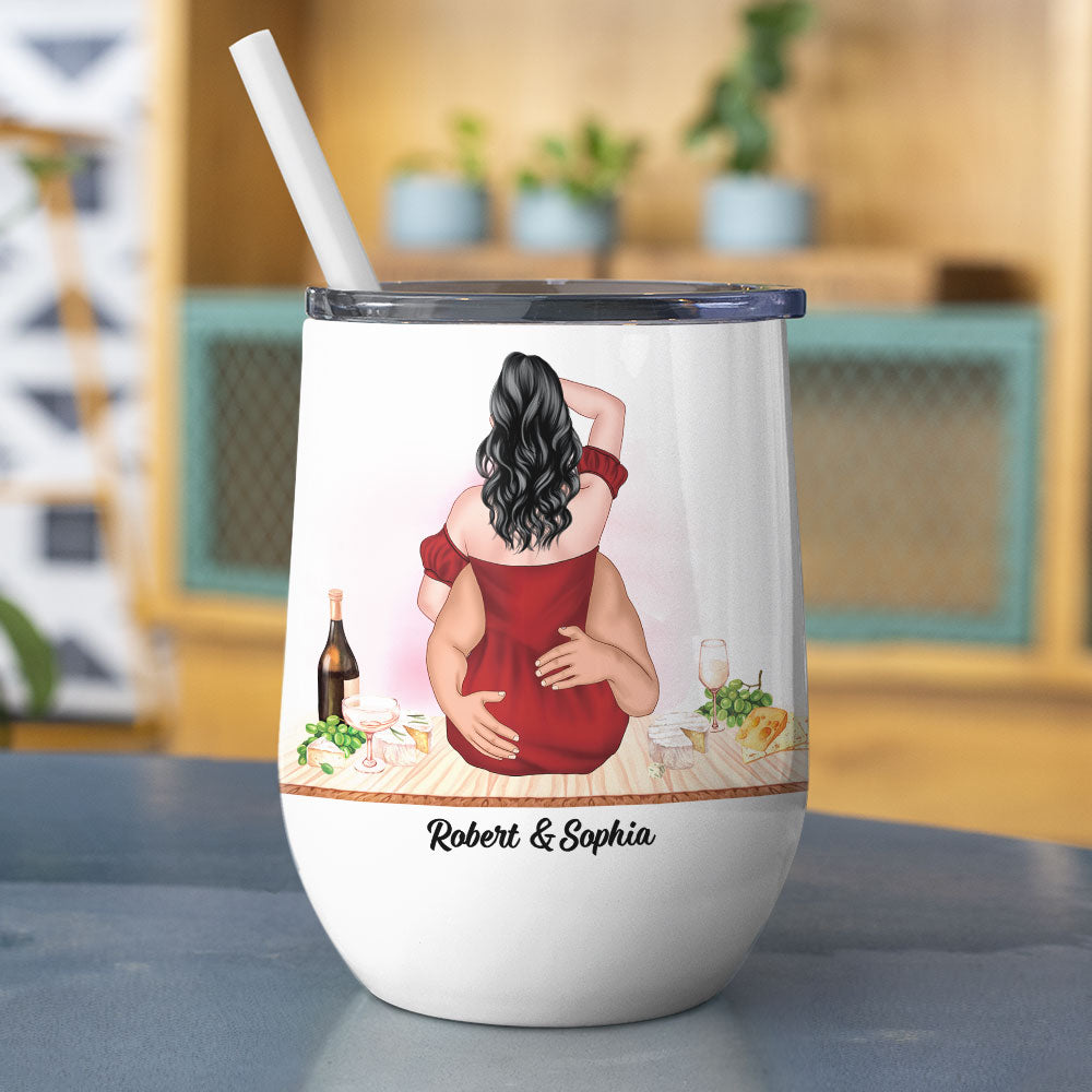 Get Over Here And Eat My Heart - Shaped Box, Personalized Couple Tumbler, Gift For Couple