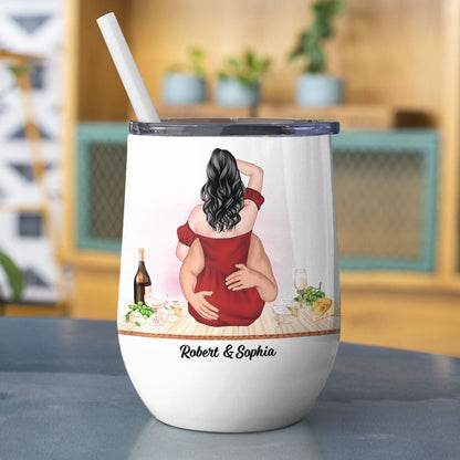 Get Over Here And Eat My Heart - Shaped Box, Personalized Couple Tumbler, Gift For Couple