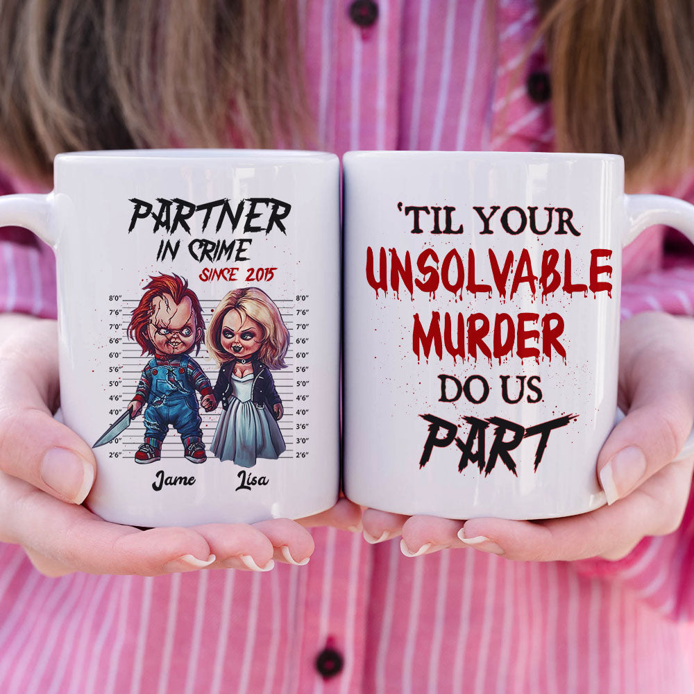 Partner in Crime, Till Murder Couple Do Us Part, Personalized Mug, Couple Gift