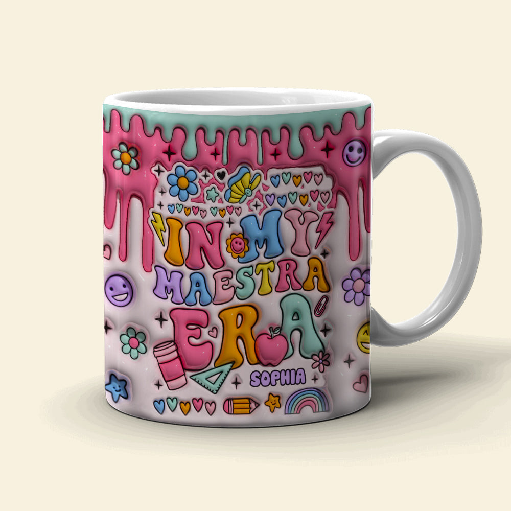 In My Maestra Era, Personalized Coffee Mug, Christmas Gifts For Teacher