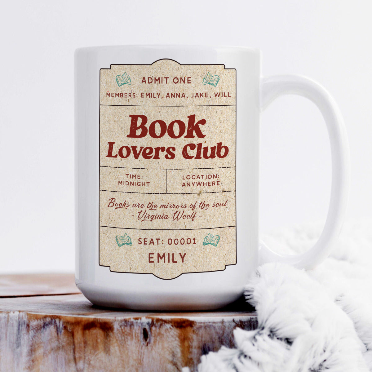 Book Lovers Club - Personalized Ceramic Mug - Gift For Book Lovers HH01