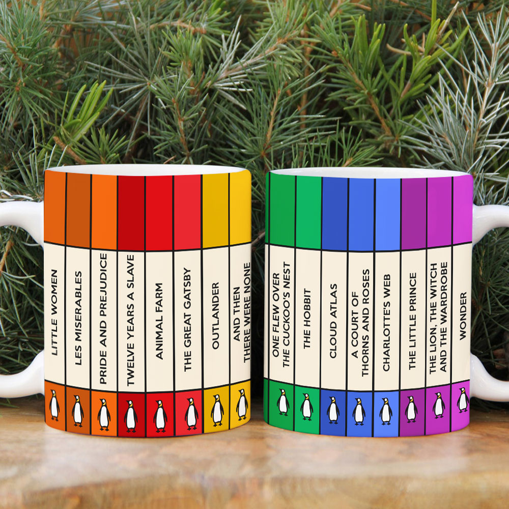 Custom Book Titles Mug, Gift For Book Lovers