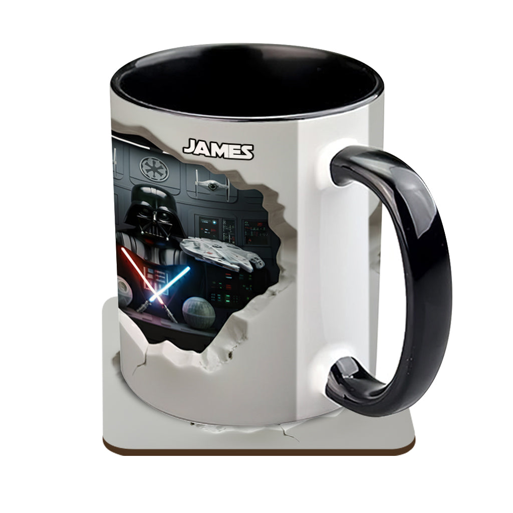 Stwa Welcome To The Dark Side In Galaxy Star - Personalized Accent Mug - Gift For Movie Fans NL122