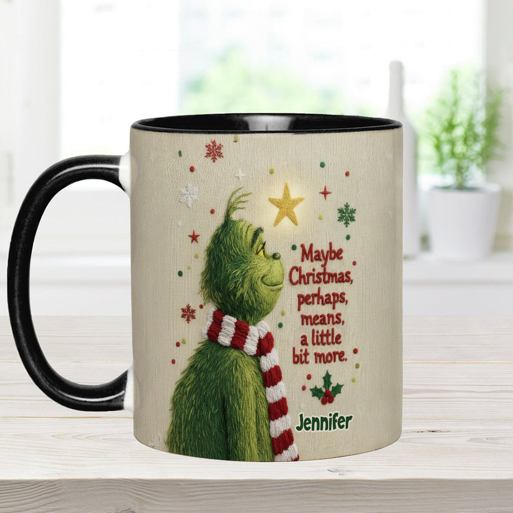 Maybe Christmas Means A Little Bit More - Personalized Accent Mug - Christmas Gift For Movie Fans NL122