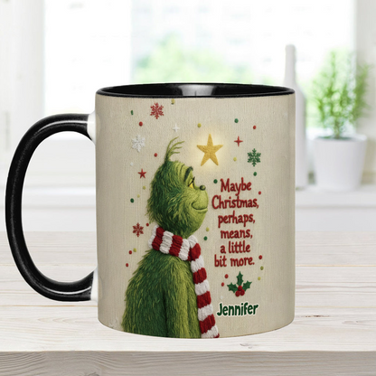 Maybe Christmas Means A Little Bit More - Personalized Accent Mug - Christmas Gift For Movie Fans NL122