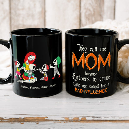 Horror Family Dad Mom And Children 02QHDT120423 Personalized Black Coffee Mug