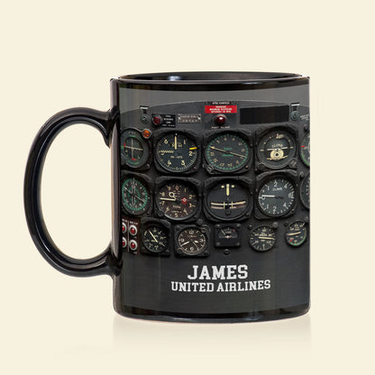Personalized Aircraft Cockpit Mug, Gift For Airplane Lovers 1 (AP0402)