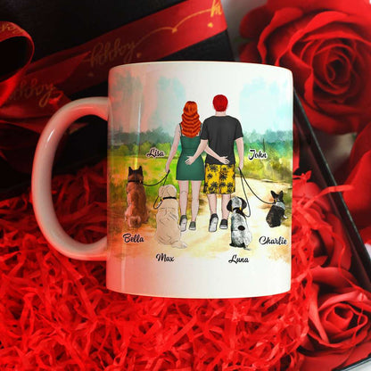 You, Me And The Dogs, Personalized Mug, Gift For Dog Lover Couple