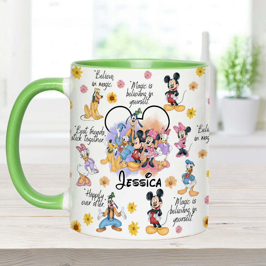 MkMo Magic Mouse Moments We Love - Personalized Accent Mug - Christmas Gift NA94