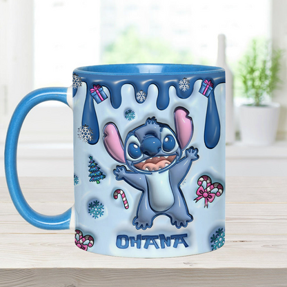Ohana Means Family - Personalized 3D Effect Accent Mug - Gift For Sti Fans NL122