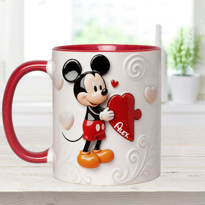 MkMo Magic Mouse You Are My Missing Piece - Personalized Accent Mug - Gift For Couple, Fan Movies, Matching Mug HH01