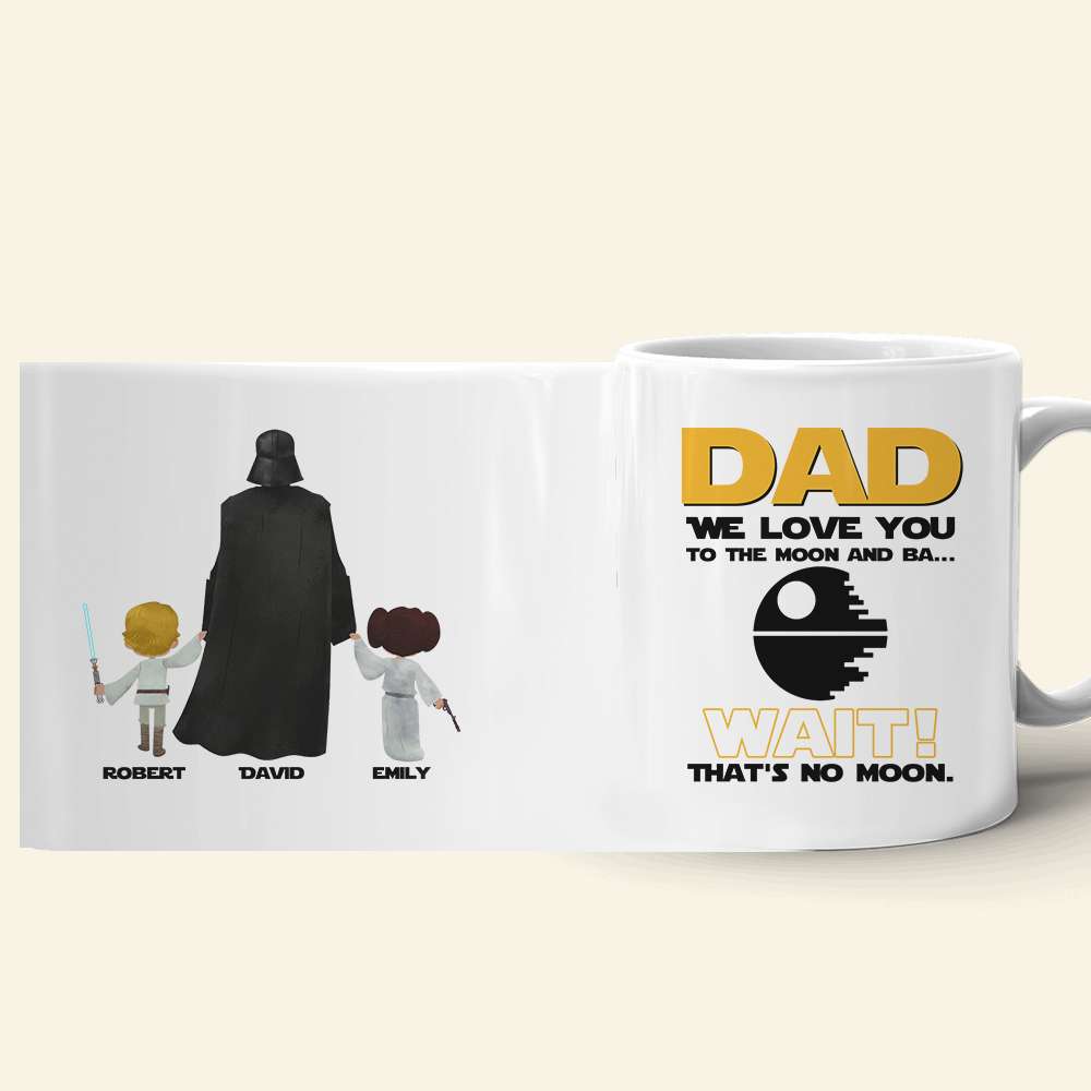 Dad We Love You To The Moon And Ba.. 01hudt020623 Personalized Coffee Mug