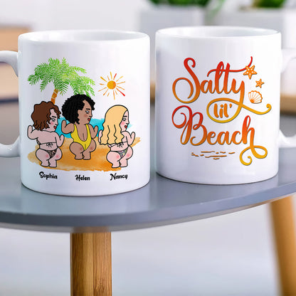 Salty Lil's Beach, Lady Woman Dancing, Personalized Mug