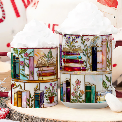 Just A Girl Who Loves Books - Personalized Accent Mug - Gift For Her HH01