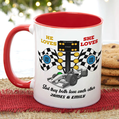 But They Both Love Each Other, Couple Gift, Personalized Mug, Racing Couple Mug 03HUTI091023