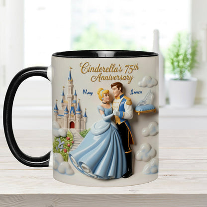 DSNY Princess Celebrate 75th Anniversary - Personalized Accent Mug - Gift For Couples, Movie Fans NL122
