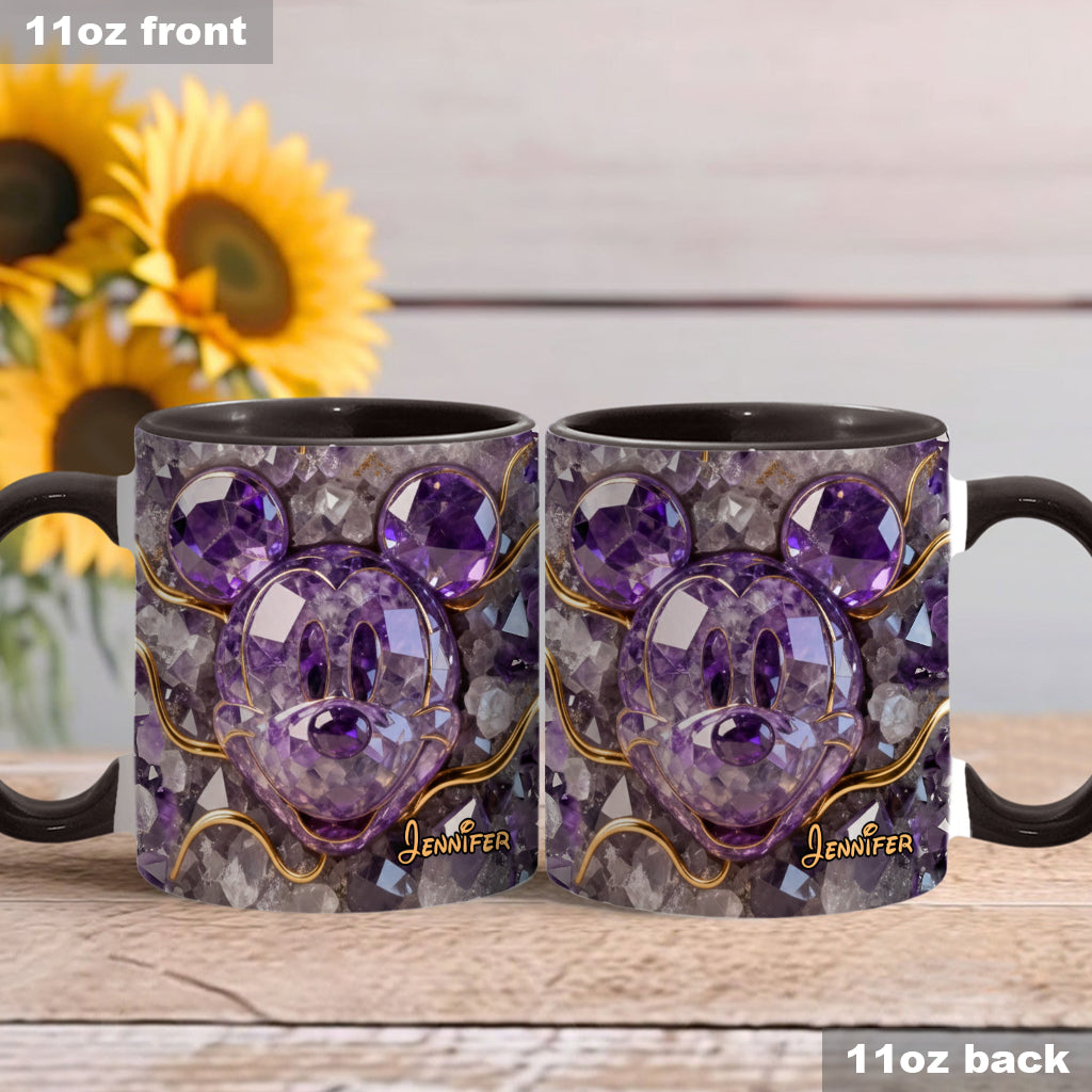 MkMo Magic Mouse Purple Crystal - Personalized Accent Mug - Gift For Movie Fans NL122
