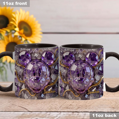 MkMo Magic Mouse Purple Crystal - Personalized Accent Mug - Gift For Movie Fans NL122