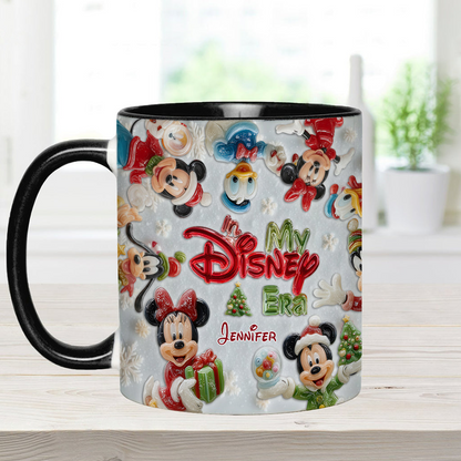 MkMo Magic Mouse We Wish You A Merry Christmas - Personalized Accent Mug - Christmas Gift NA94