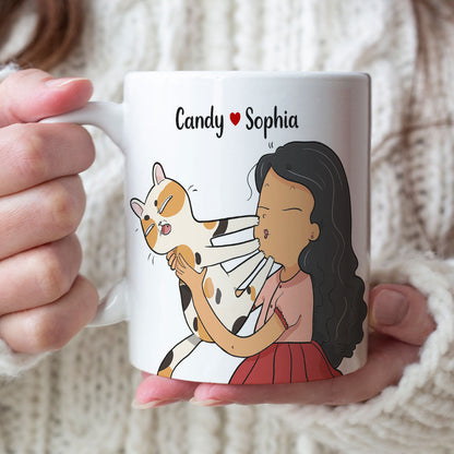 Best Cat Mom Ever Personalize Mug, Gift For Cat Lovers, Funny Cat Mom Mug