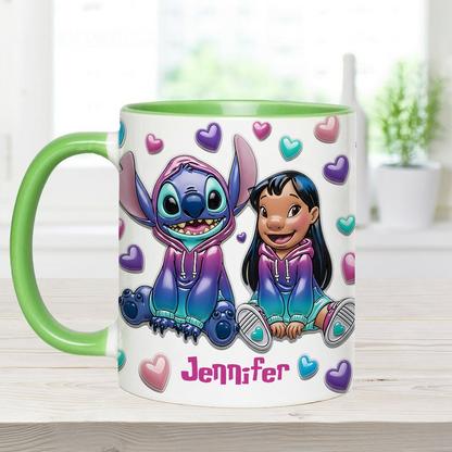 Sti Ohana Means Family - Personalized Accent Mug NL122