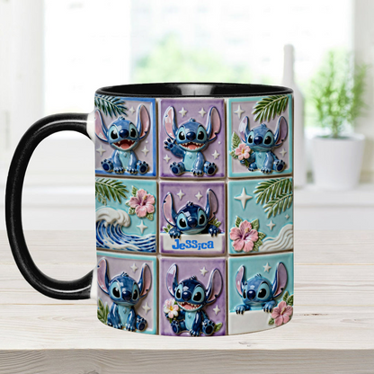 Sti Ohana Mans Family - Personalized Accent Mug - Christmas Gift For Movie Fans NL122