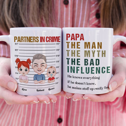 Papa Partner In Crime Personalized Coffee Mug DR-WHM-01QHTI160523HH