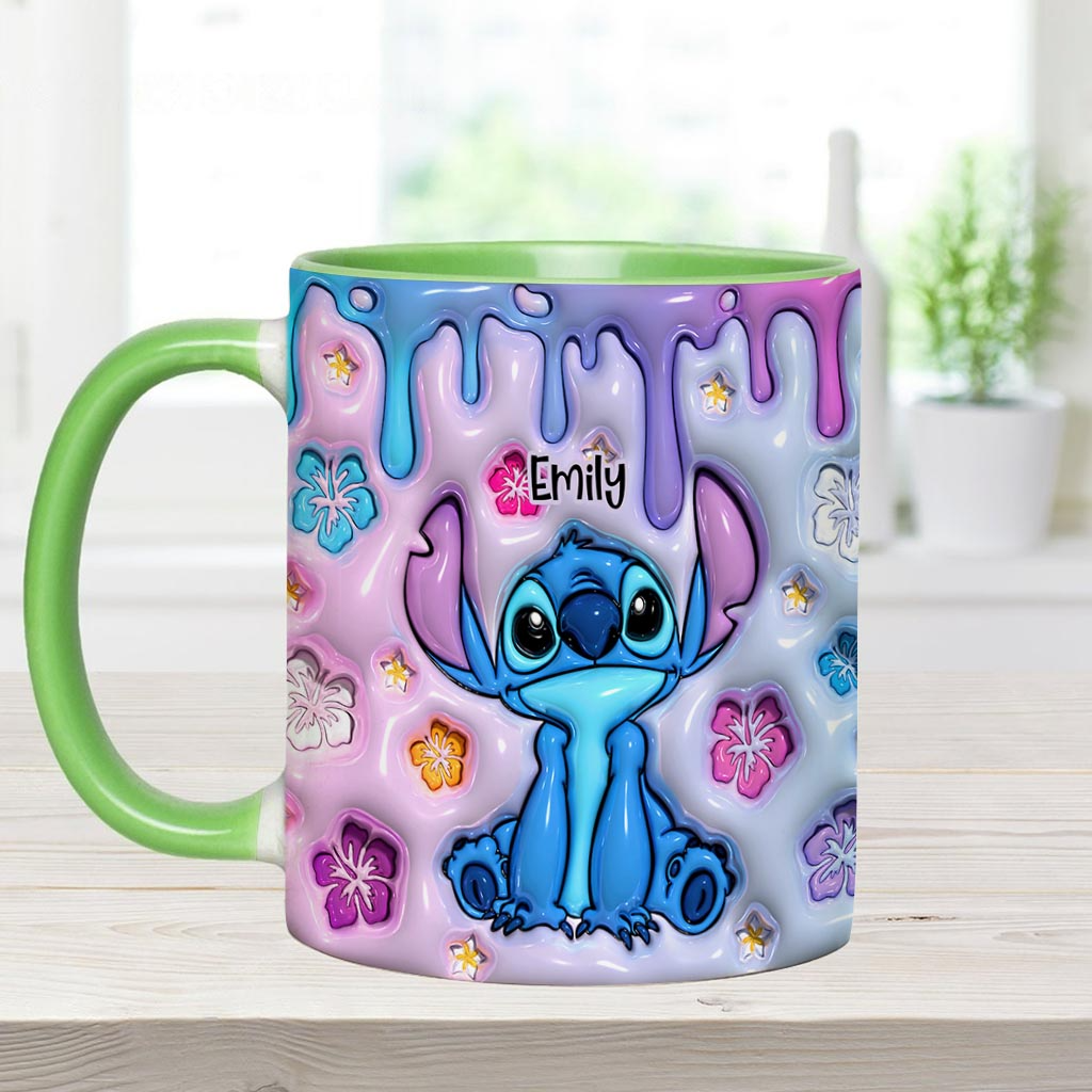 Sti Ohana Means Family - Personalized 3D Effect Accent Mug NL122
