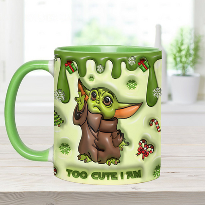 Glaxy Star The Child Too Cute I Am - Personalized The Force Accent Mug NL122