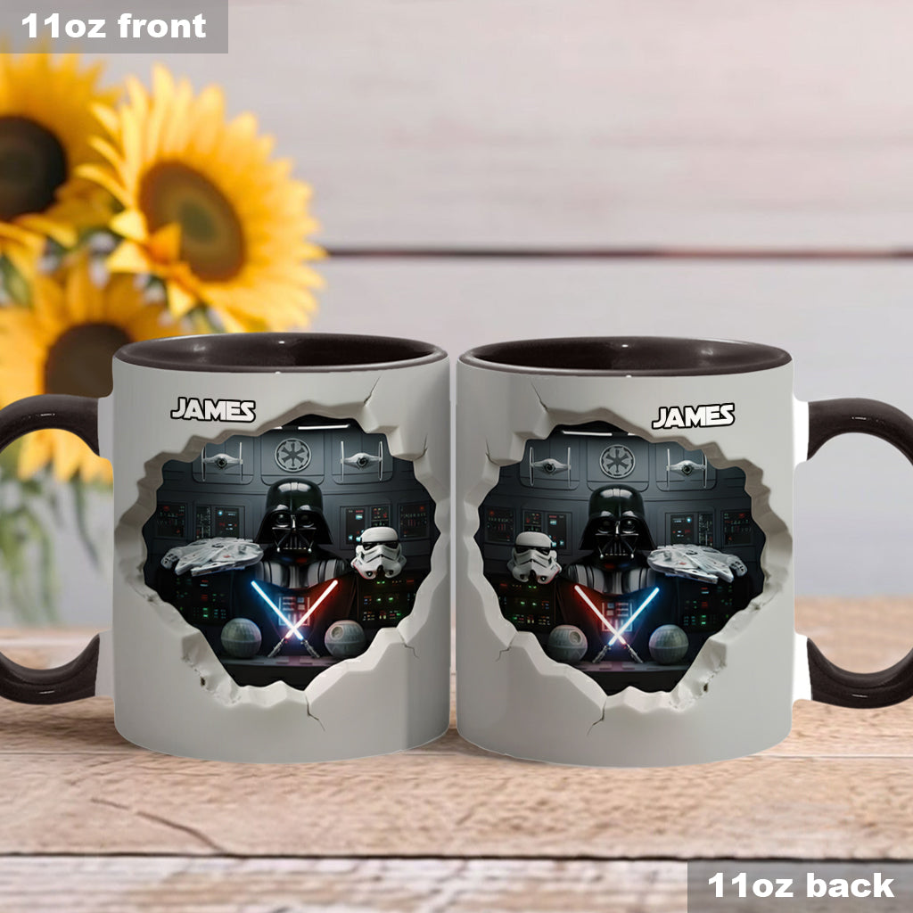 Stwa Welcome To The Dark Side In Galaxy Star - Personalized Accent Mug - Gift For Movie Fans NL122