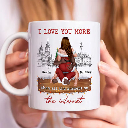 I Love You More, Personalized Coffee Mug, Christmas Gifts For Couple