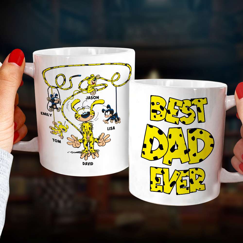 Best Dad Ever Houba Monkey Family 07OHDT300523 Personalized Coffee Mug