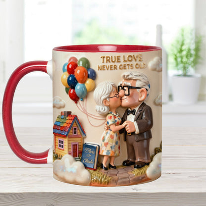 DSNY True Love Never Gets Old - Personalized Accent Mug - Gift For Couple, Fan Movies HH01