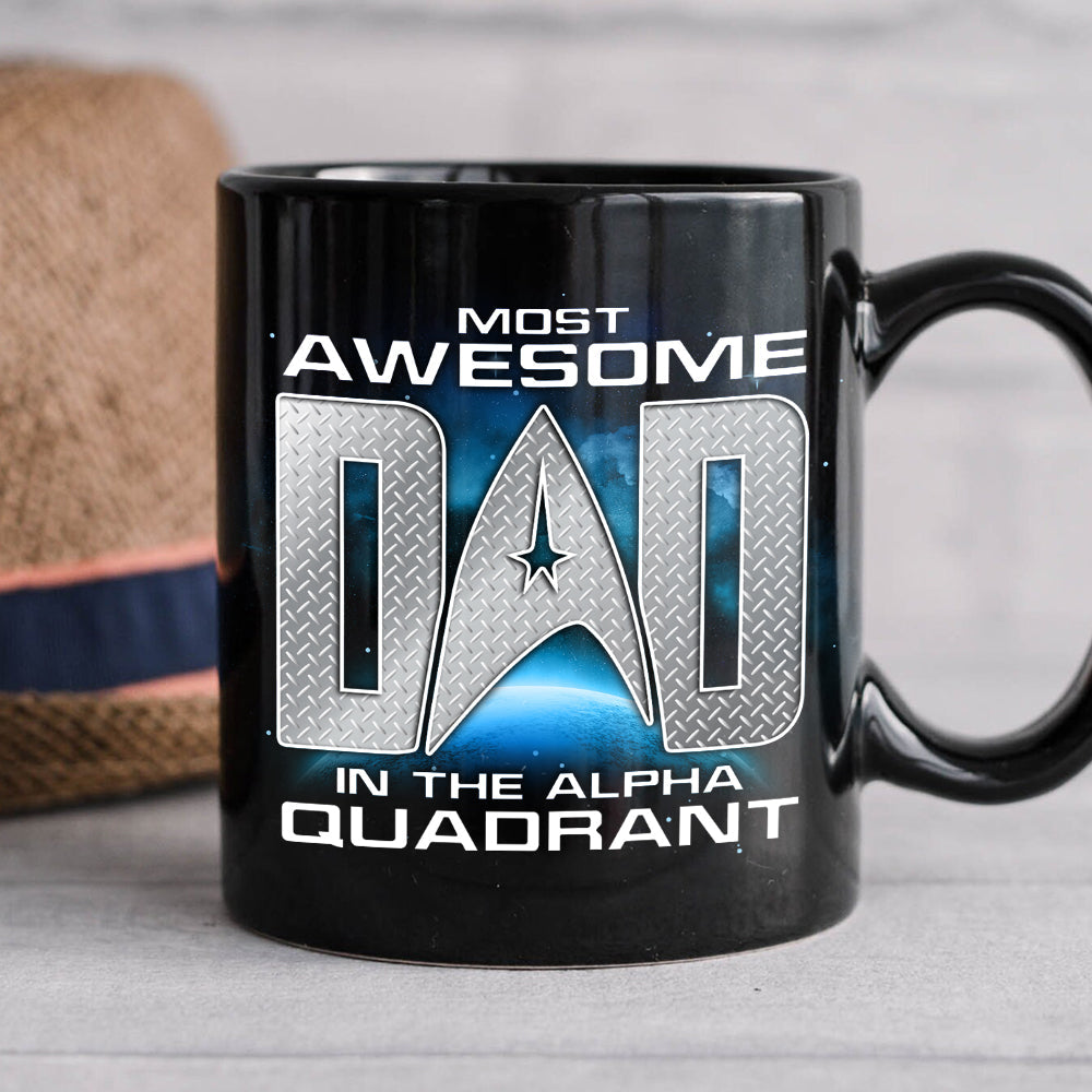 Awesome Dad And Children 02QHDT100523HH Personalized Family Black Mug