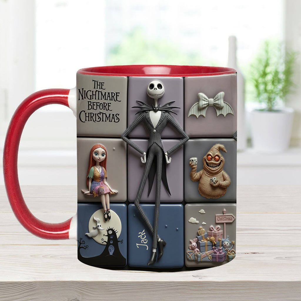 Spooky Till The Death Part - Personalized Accent Mug - Christmas Gift For Movie Fans NL122