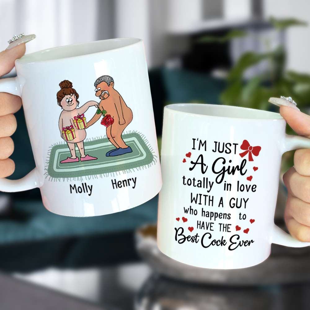 I'm Just A Girl, Personalized Mug, Gift For Naughty Couple