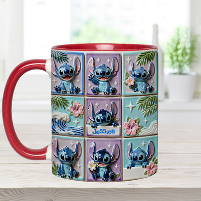 Sti Ohana Mans Family - Personalized Accent Mug - Christmas Gift For Movie Fans NL122
