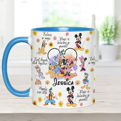 MkMo Magic Mouse Moments We Love - Personalized Accent Mug - Christmas Gift NA94