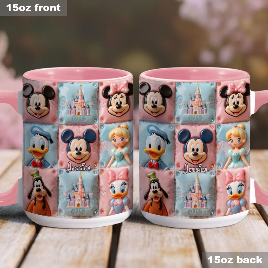 MkMo Magic Mouse Castle With Friends - Personalized Accent Mug - Gift For Movie Fans, Daughters, Family NL122