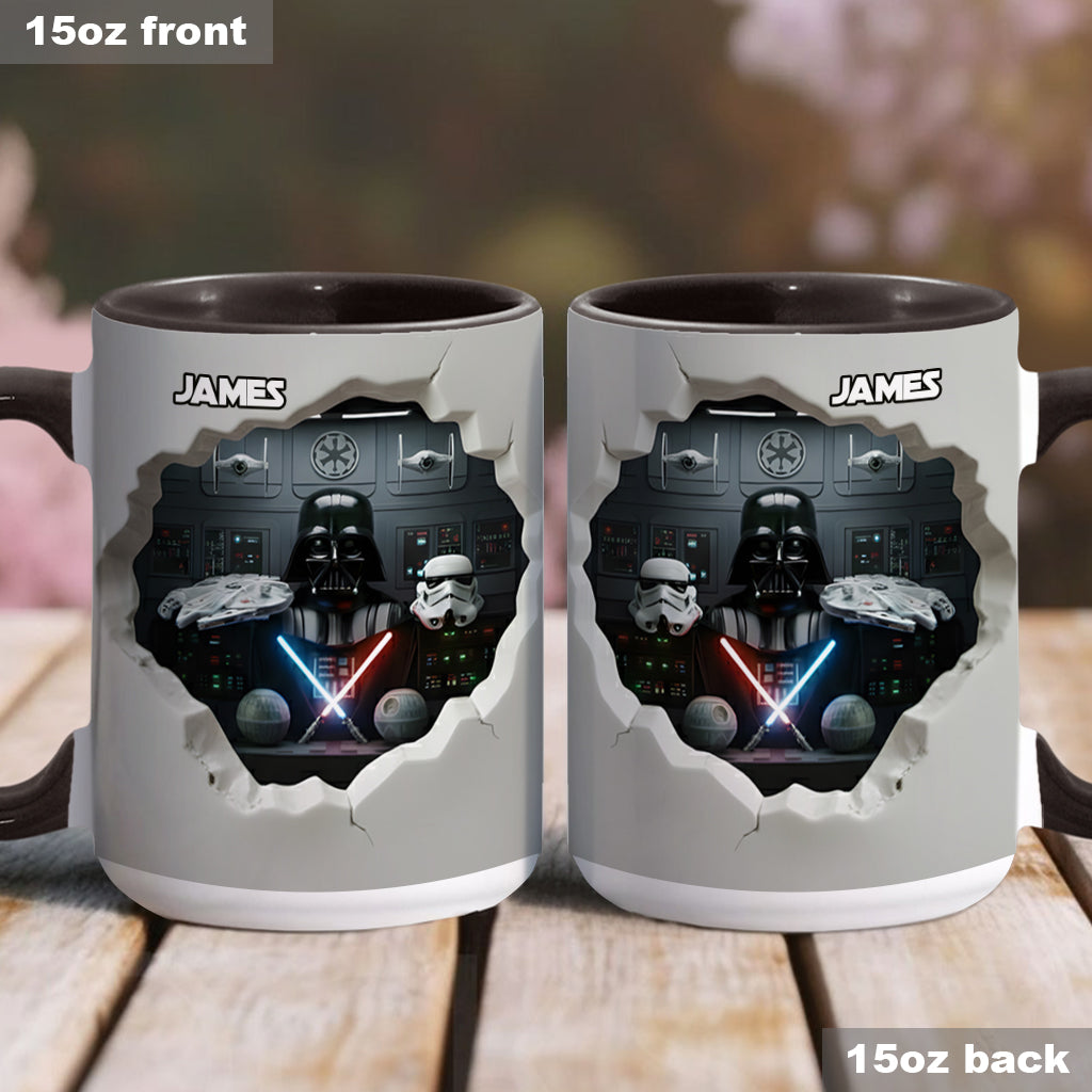 Stwa Welcome To The Dark Side In Galaxy Star - Personalized Accent Mug - Gift For Movie Fans NL122