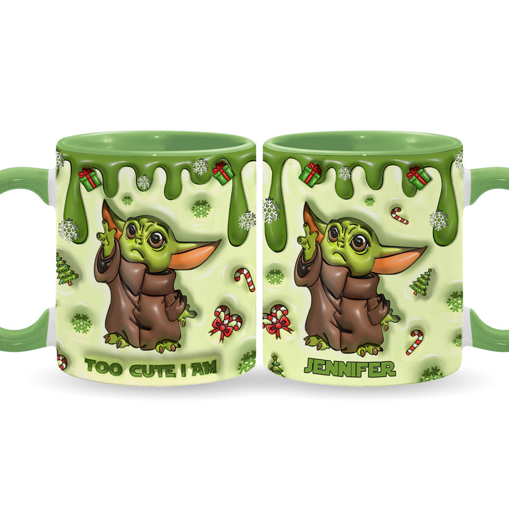 Glaxy Star The Child Too Cute I Am - Personalized The Force Accent Mug NL122