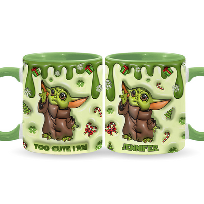Glaxy Star The Child Too Cute I Am - Personalized The Force Accent Mug NL122