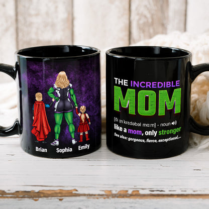 Stronger Mom 05HUDT190423TM Personalized Black Mug